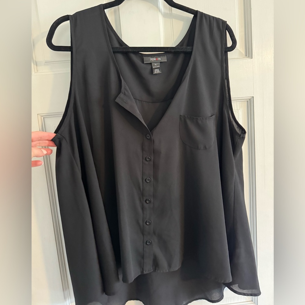 Black tank top